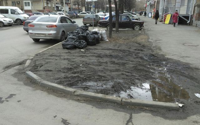 Житель Челябинска облагородил газон возле дома (5 фото)