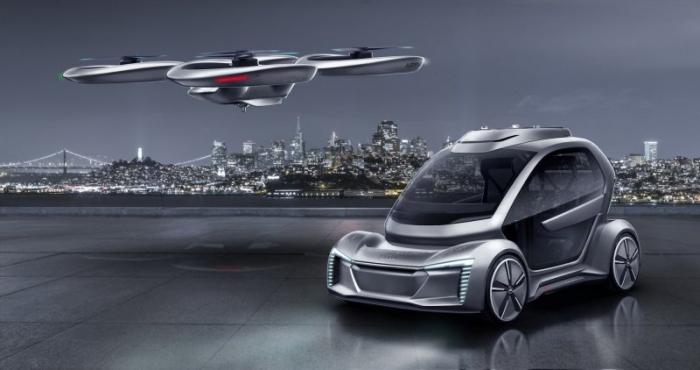 Летающий автомобиль Pop.Up Next: Audi в небе, Airbus на земле (19 фот