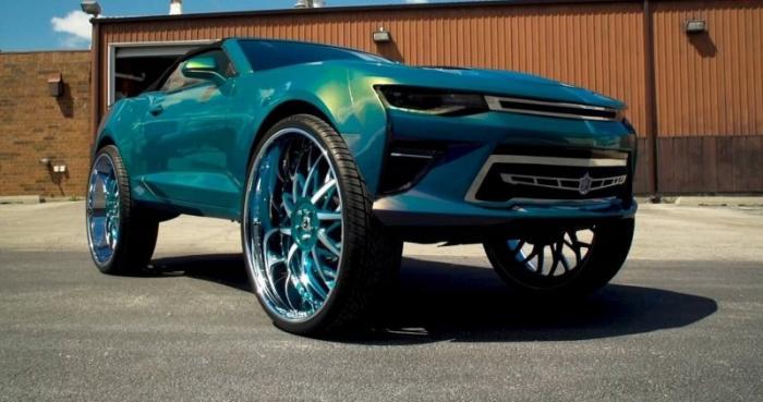 Chevrolet Camaro в безумном тюнинге по-американски (8 фото + 1 видео)