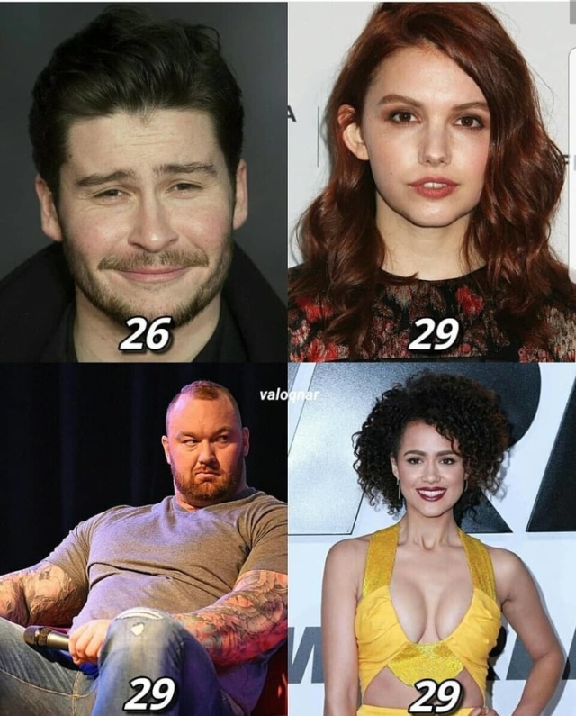 Возраст актеров, снимающихся в сериале "Игра престолов" (7 фото)