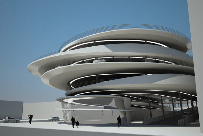 Автостоянка в Майами Zaha Hadid (3 фото)