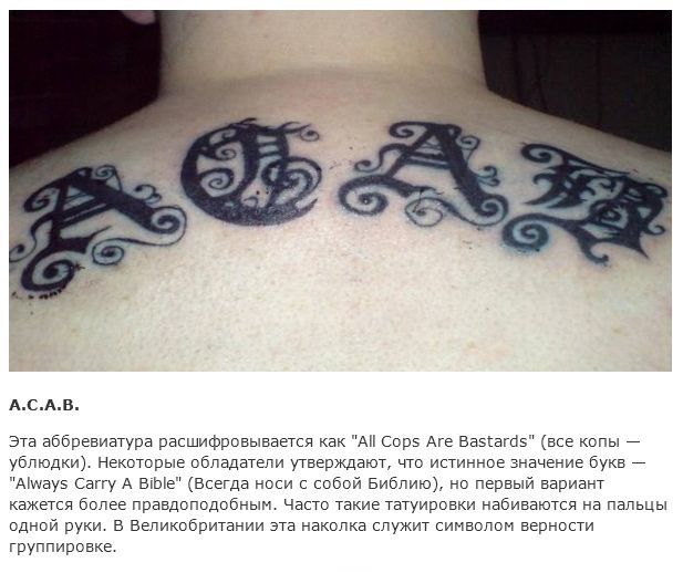Расшифровка значений тюремных тату за границей (15 фото)