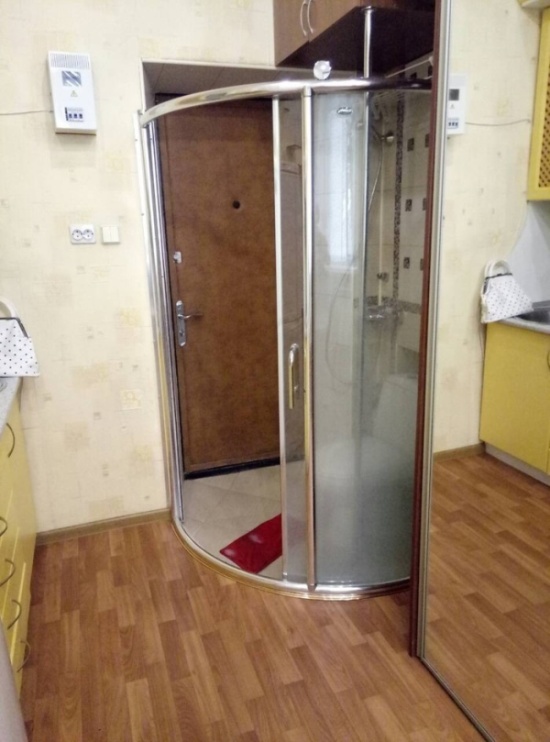 Совмещенный санузел в квартире-студии (3 фото)