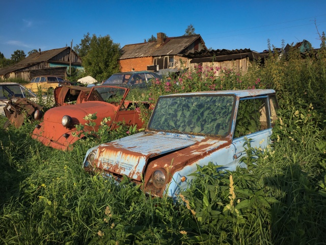 330 автомобилей-легенд доживают свой век под открытым небом (19 фото)