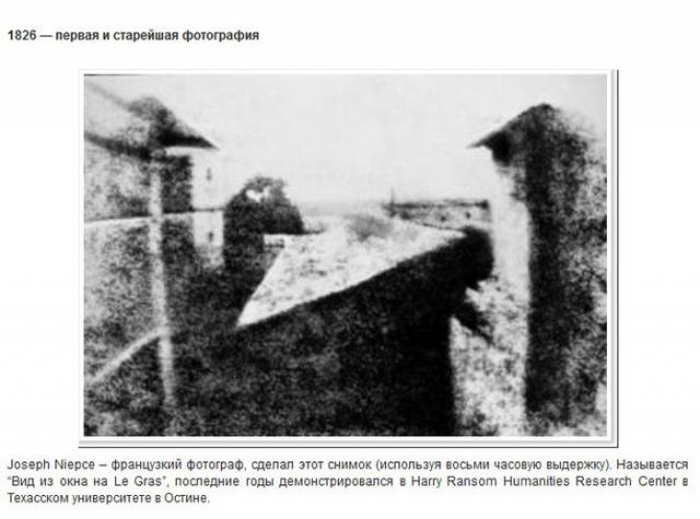 Первые фотографии в истории (9 фото)