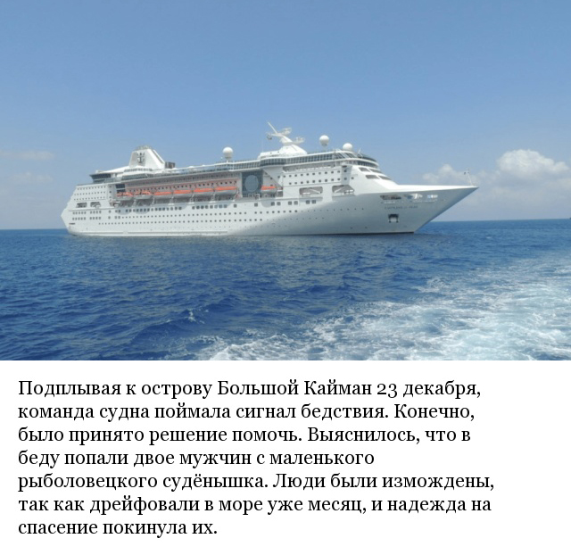 Океанский лайнер совершил настоящее рождественское чудо (5 фото)