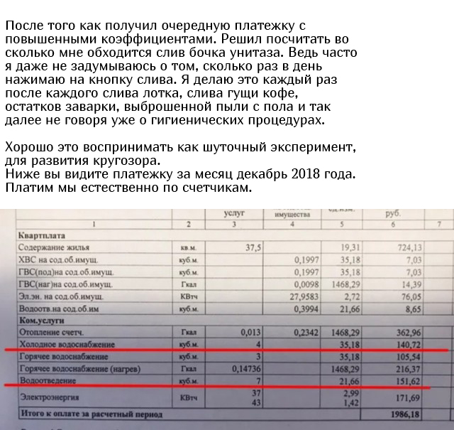 Сколько стоит один смыв воды в унитазе? (4 фото)