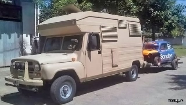 Кемпер из УАЗ-469 на дорогах Аргентины (7 фото)