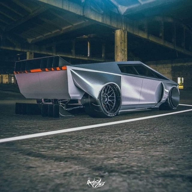 Виртуальный тюнинг пикапа Cybertruck Виртуальный тюнинг пикапа Cybertruck