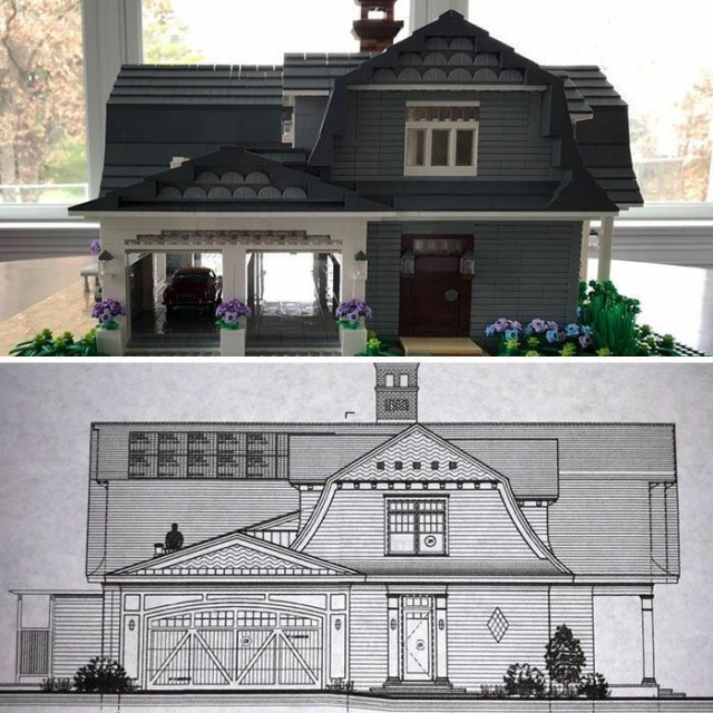 Дизайнер делает потрясающие дома из LEGO Дизайнер делает потрясающие дома из LEGO