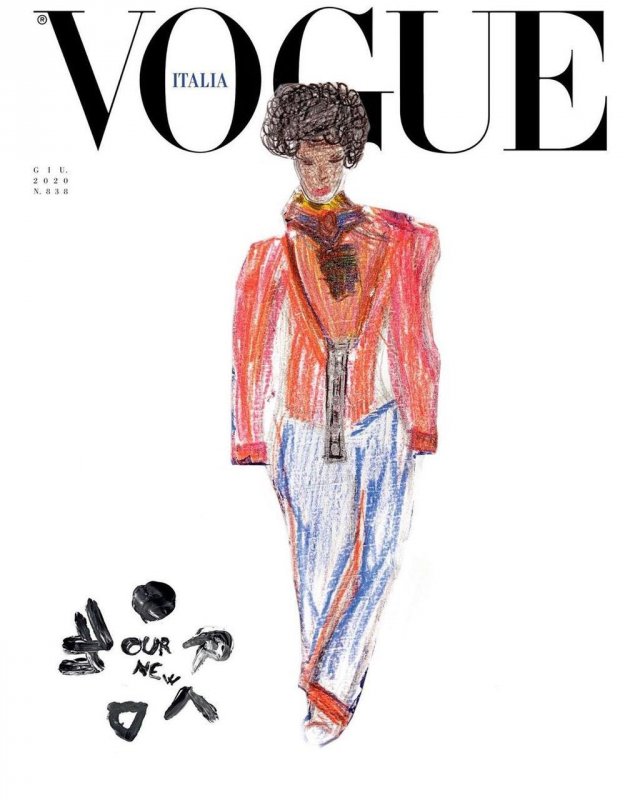 Июльский номер итальянского VOGUE выйдет с детскими рисунками (8 фото)