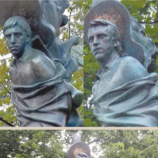 Родственники заменили памятник на могиле Владимира Высоцкого (5 фото)