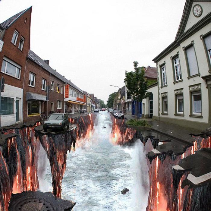 3D-рисунки на асфальте которые стали достопримечательностями (11 фото)