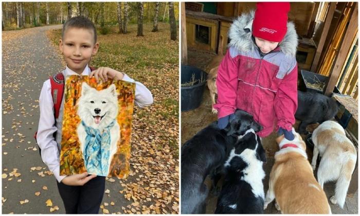 10-летний школьник из Арзамаса рисует портреты животных (17 фото)