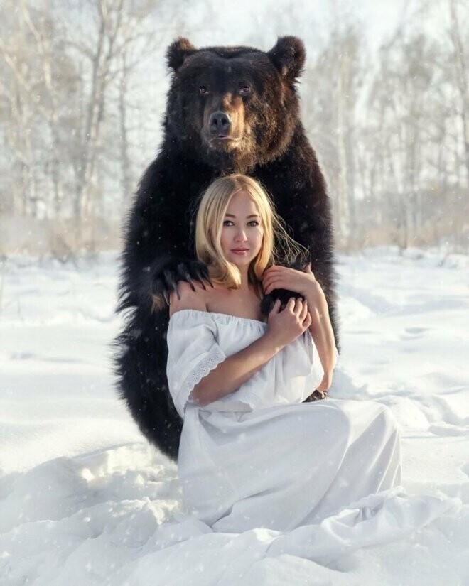 Девушка спасла медведя из зоопарка и теперь они лучшие друзья (12 фото)