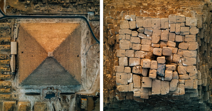 Потрясающие фотографии пирамиды Хеопса с высоты птичьего полета (5 фото)